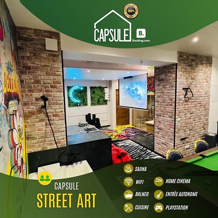 Capsule Street Art - Sauna- Jacuzzi - Playstation 5 - Billard - Netflix - Home Cinema - Terrasse Douai Exteriér fotografie